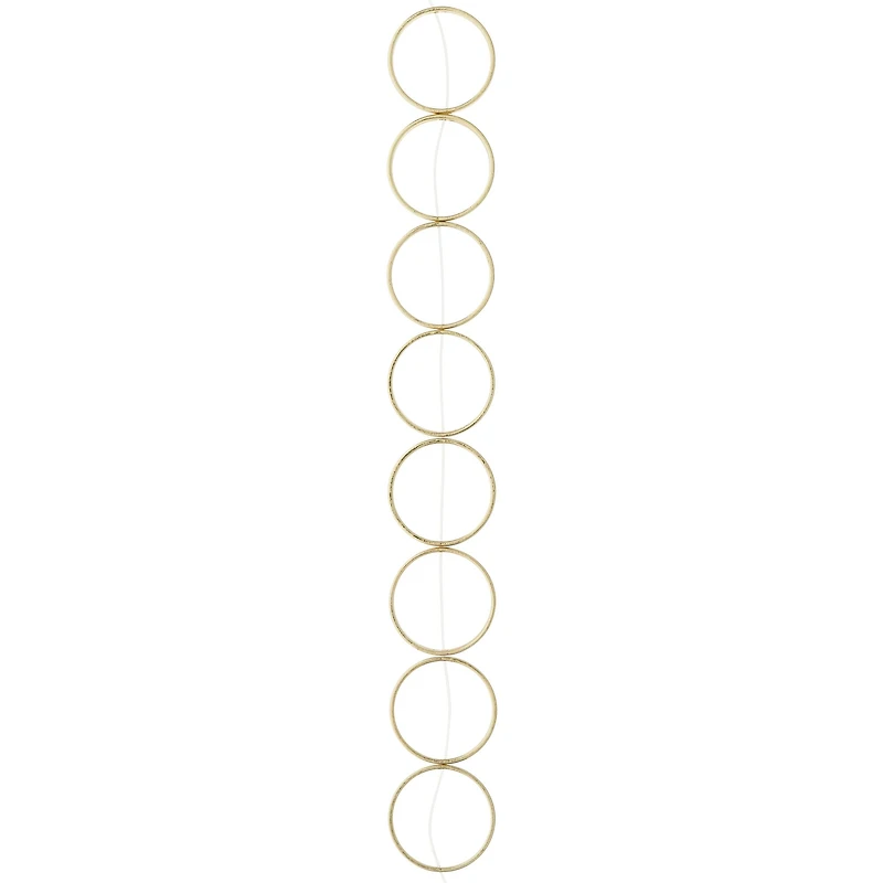 12 Pack:  Gold Large Metal Loop Beads, 22mm by Bead Landing™