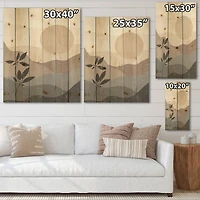 Designart - Minimalist Mountain Landscape At Sunset