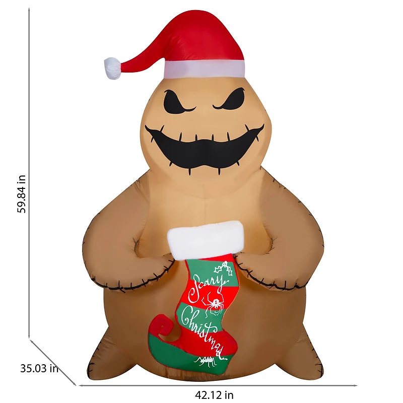 5ft. Airblown® Inflatable Christmas Oogie Boogie with Scary Christmas Stocking
