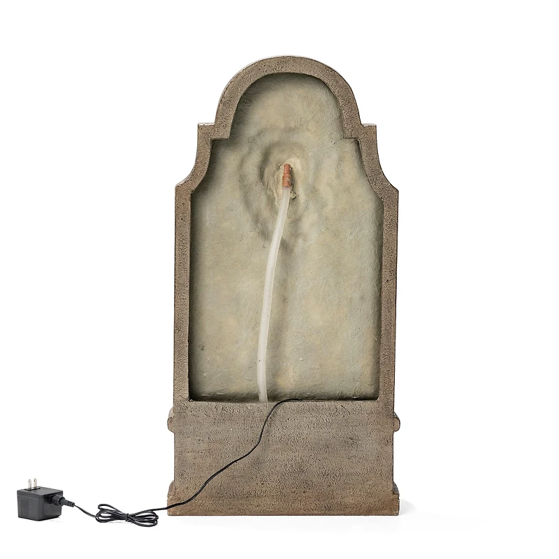 Glitzhome® 31" 3-Tier LED Faux Granite Lion Head Fountain