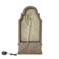 Glitzhome® 31" 3-Tier LED Faux Granite Lion Head Fountain