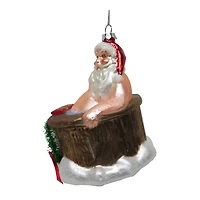 4.5" Bathing Santa Glass Ornament by Ashland®
