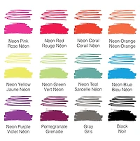 Tulip® Ultimate Fabric Markers Neon, 24 Pack