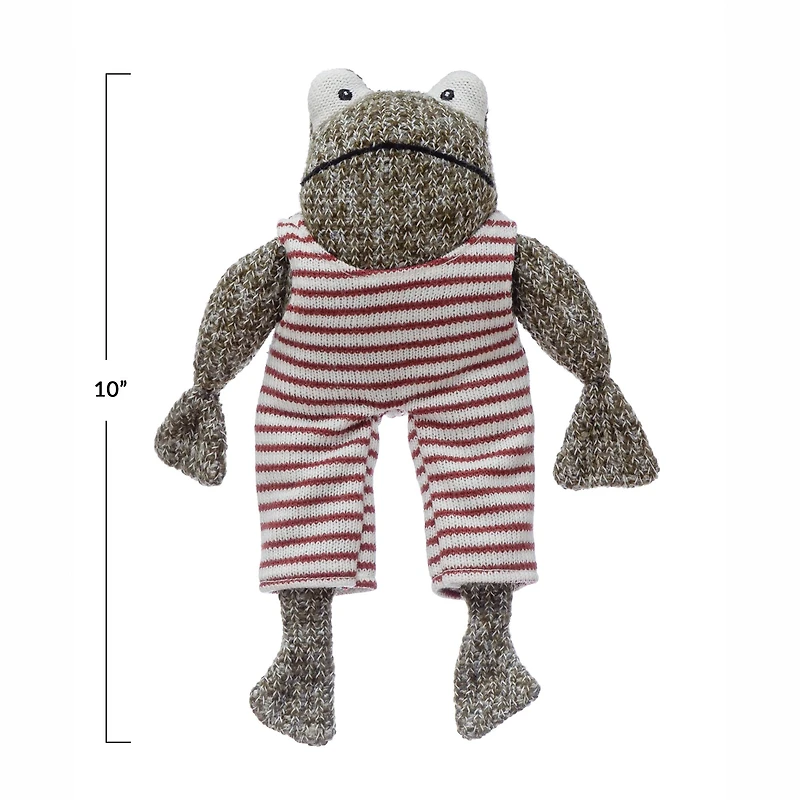 Hello Honey® 10" Cotton Frog in Striped Suit