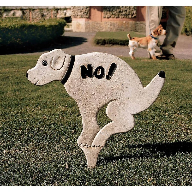 Design Toscano 20" No Pausing Pooch Lawn Stake Sign