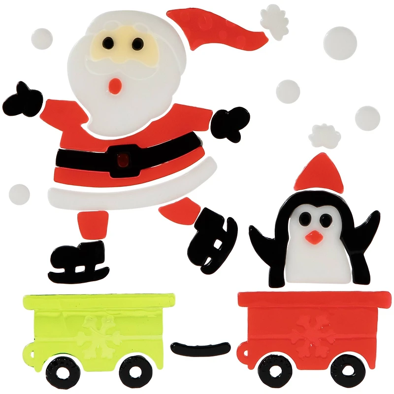 Double-Sided Christmas Gel Window Clings, 6ct.