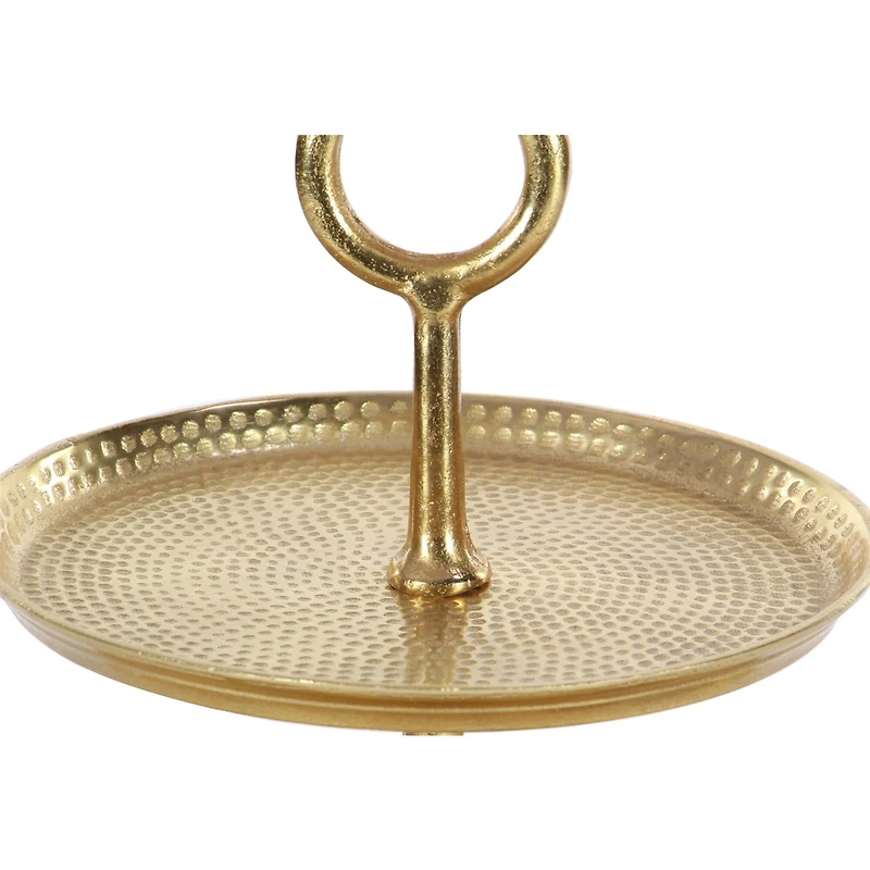 Gold Aluminum Glam 3-Tier Tray Stand