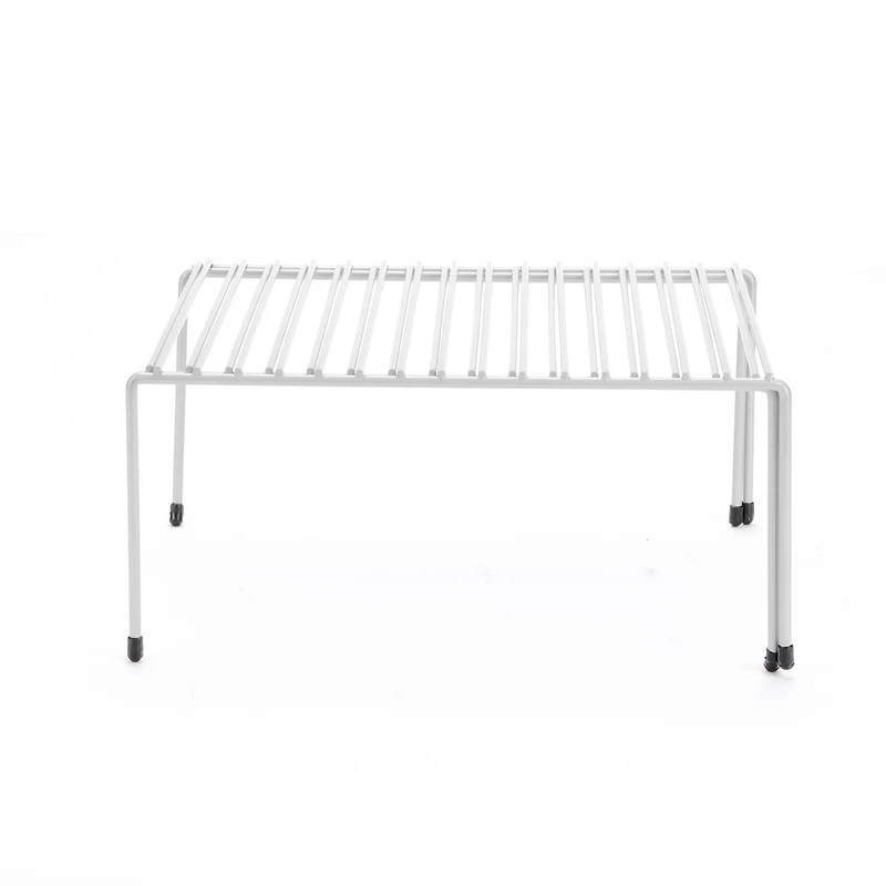 Mind Reader White Multi-Purpose Expandable Kitchen Counter & Cabinet Shelf Storage & Organization