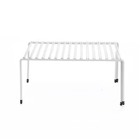 Mind Reader White Multi-Purpose Expandable Kitchen Counter & Cabinet Shelf Storage & Organization