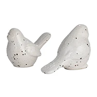 Hello Honey® White Speckled Stoneware Bird Décor Accent Set