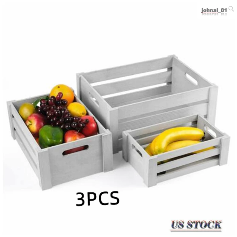 NEX™ Distressed Wood Storage Containers Display Risers Set