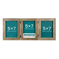 Basics™ 3 Opening 5" x 7" Gray Hinged Frame by Studio Décor®
