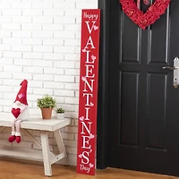Glitzhome® 5ft. Wooden Happy Valentine's Day Porch Sign