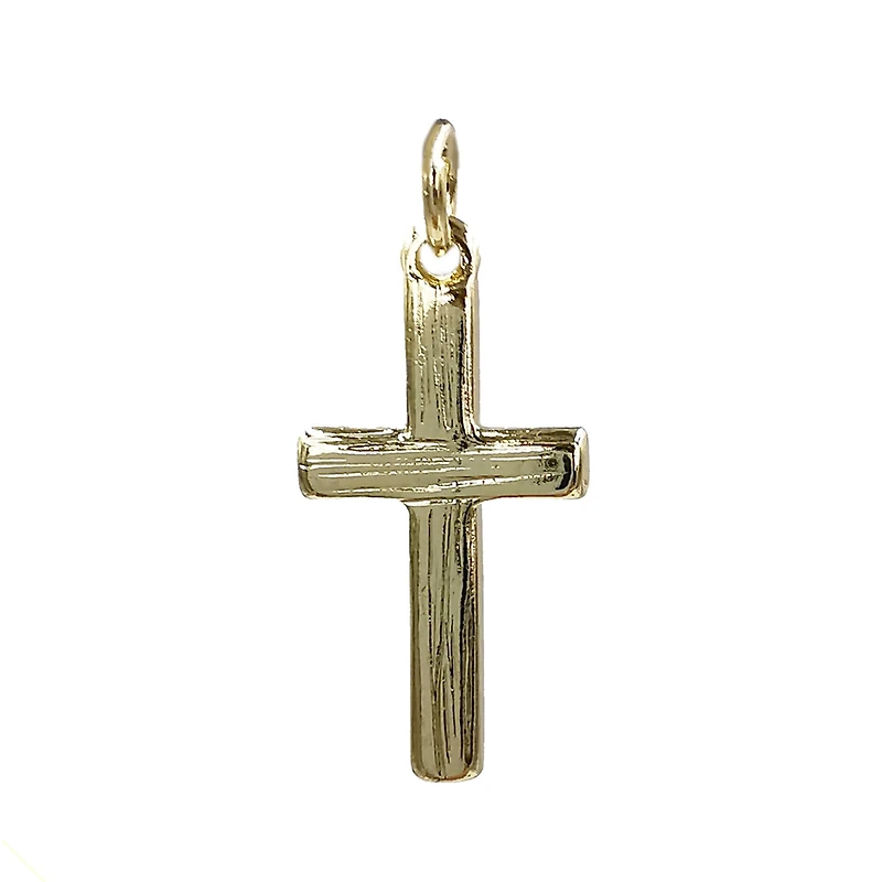 Charmalong™ 14K Gold Plated Pavé Cross Charm by Bead Landing™