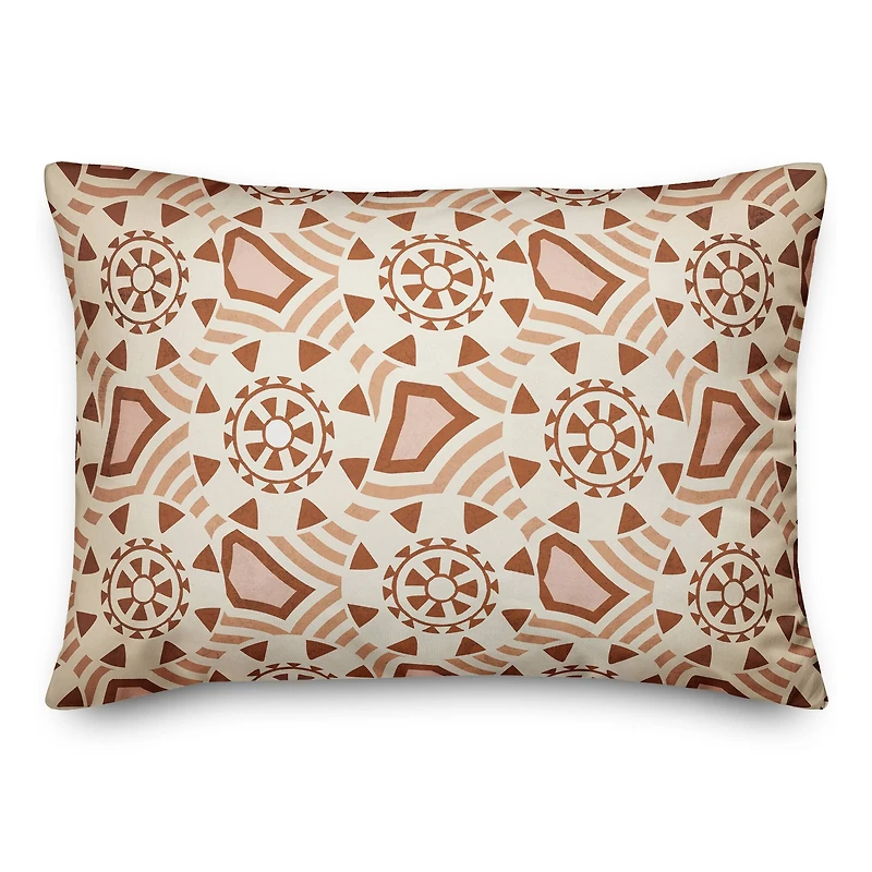 Earthtone Medallion 14" x 20" Throw Pillow