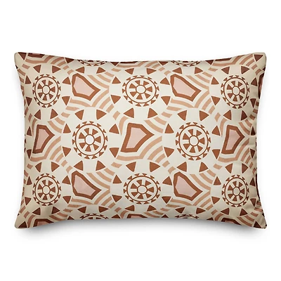 Earthtone Medallion 14" x 20" Throw Pillow