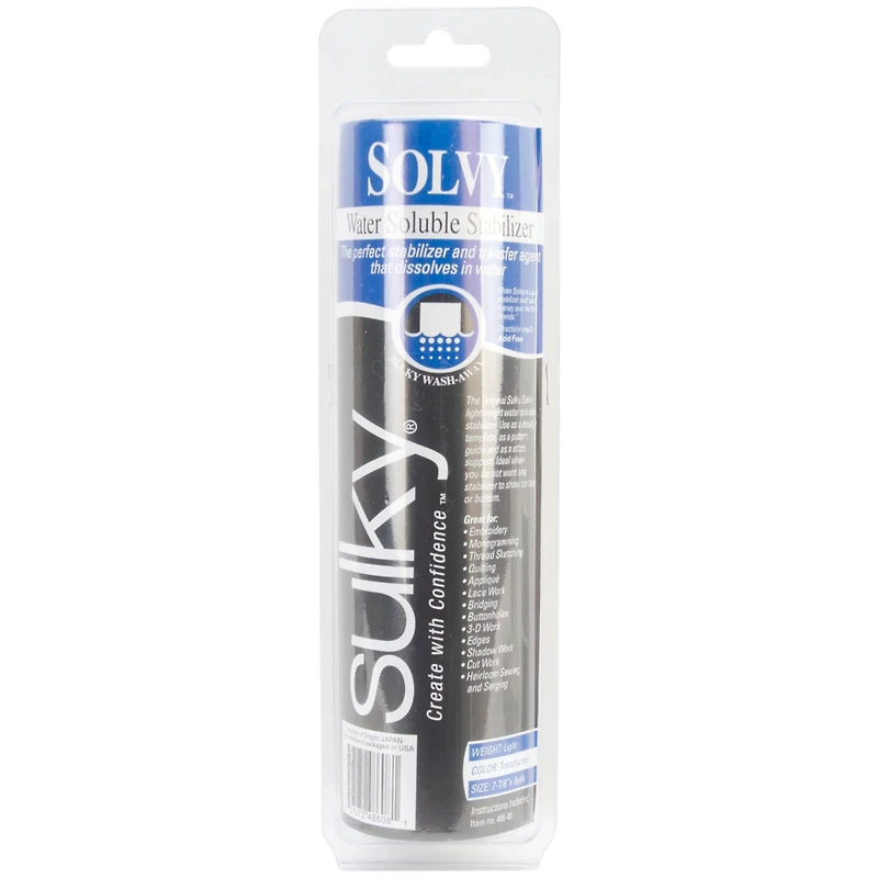 Sulky® Solvy™ Water-Soluble Stabilizer Roll, 7.875'' x 9yd.