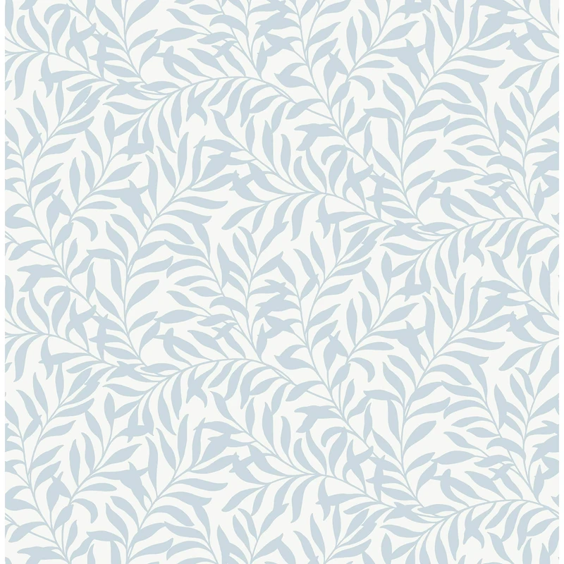 NuWallpaper Blue Wisley Peel & Stick Wallpaper