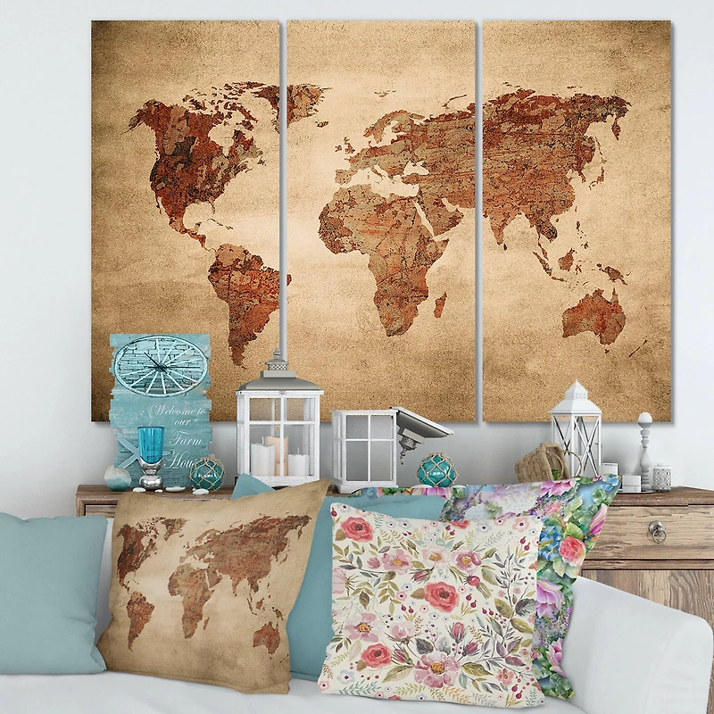 Designart - Ancient Map of The World VII