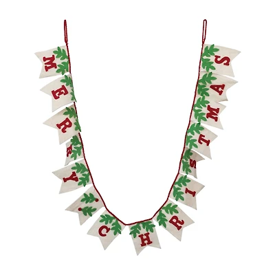 Hello Honey® 6ft. Wool Merry Christmas Pendant Banner