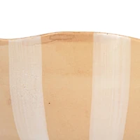 Hello Honey® 5" Brown & White Striped Hand-Painted Stoneware Bowl, 3ct.