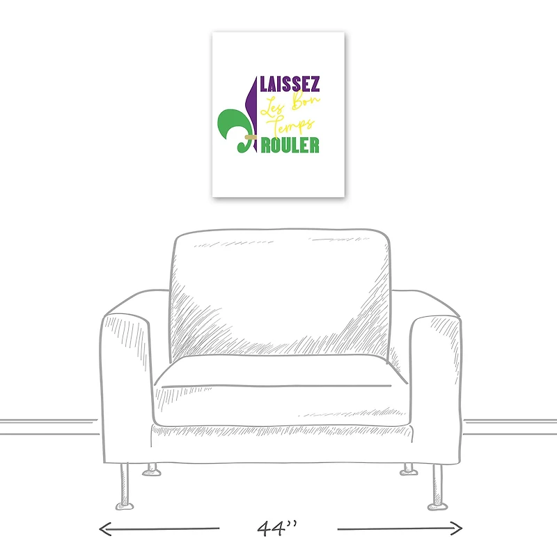Laissez Les Bon Temps Rouler Mardi Gras Canvas Wall Art