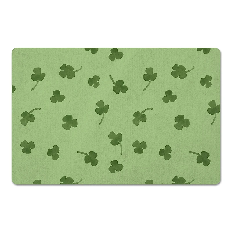 Dainty Shamrock Pattern 18" x 27" Floor Mat