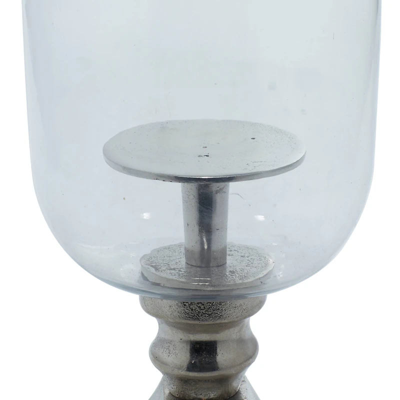 17" Silver Traditional Candle Holder