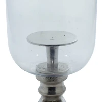 17" Silver Traditional Candle Holder