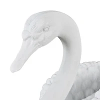 24" White Swan Sculpture