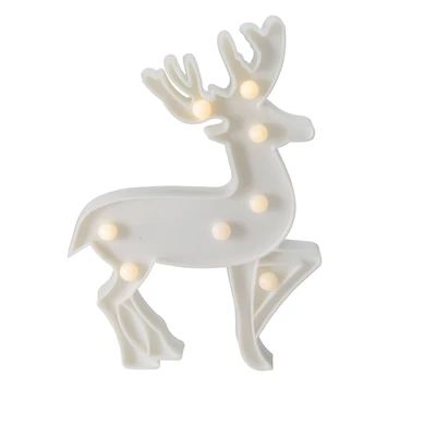 9.75" White Reindeer Christmas Marquee Wall Sign