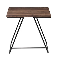 Honey Can Do Black Square Side Table