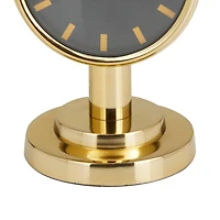 Gold Modern Abstract Clock, 4" x 4" x 7"