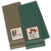 DII® Falling In Fall Embroidered Dishtowel Set