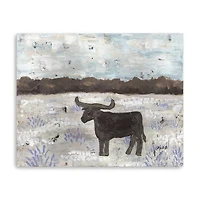 Longhorn Field Canvas Giclee