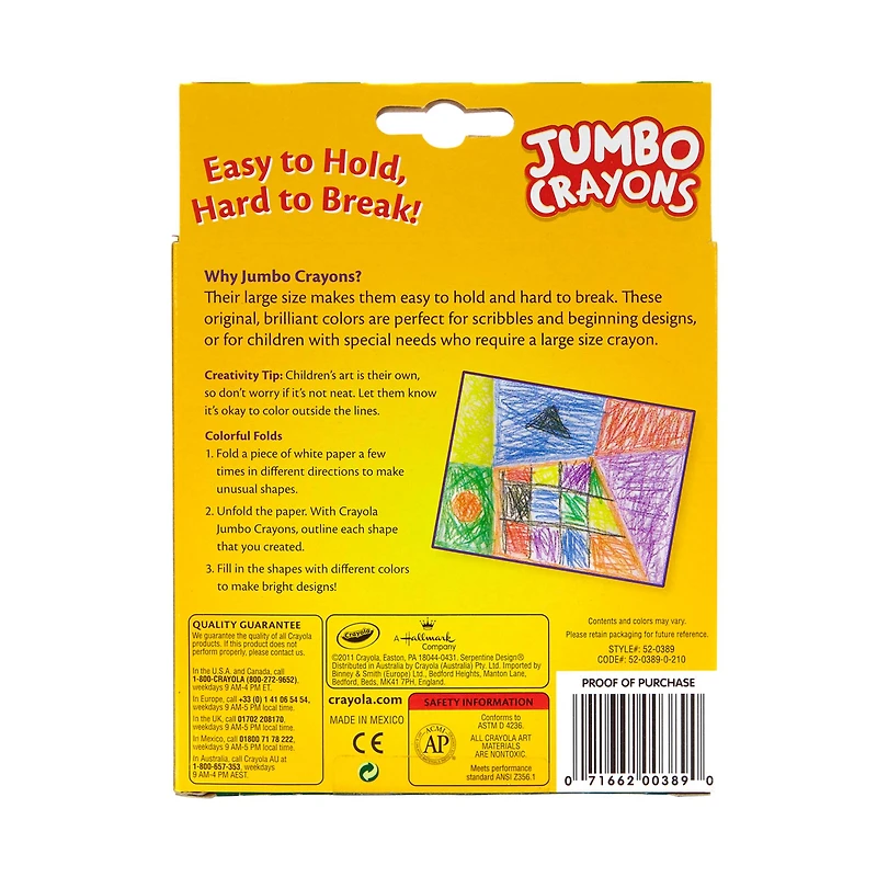 Crayola® Jumbo Easy Grasp Crayons, 8ct.
