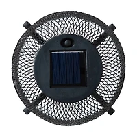 Glitzhome® 14" Metal Mesh Solar Powered Lantern with Stand
