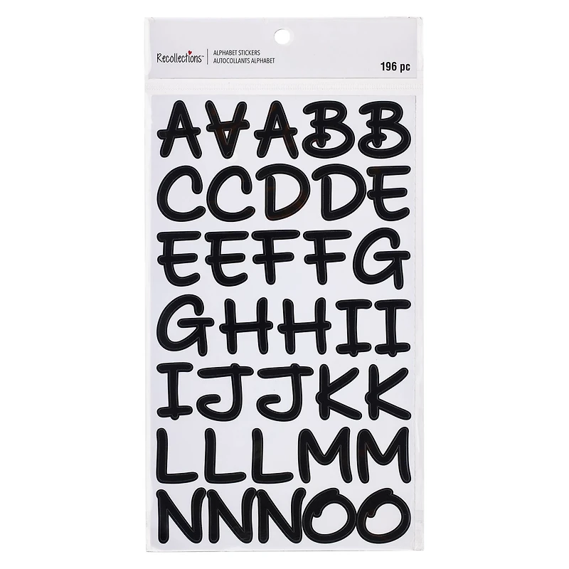 12 Pack: Black Licorice Handwriting Alphabet Stickers by Recollections™ 