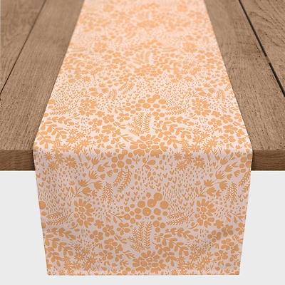 90" Dainty Floral Cotton Twill Table Runner
