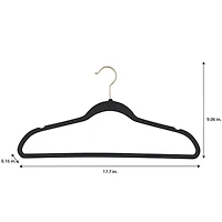 Simplify Slim Velvet Gold Hook Hangers