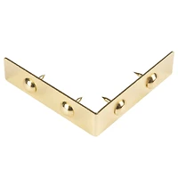 Dritz Home® Small Brass Campaign Smooth Right Angle Corners, 4ct.