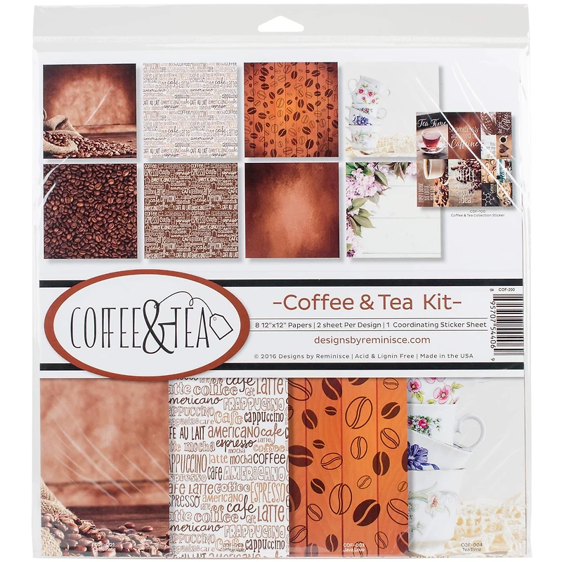 Reminisce Collection Kit 12"X12"-Coffee & Tea