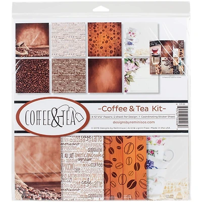 Reminisce Collection Kit 12"X12"-Coffee & Tea