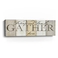 Family Gather Neutral Sign Canvas Giclee