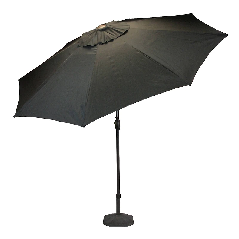 9ft. Black & Brown Outdoor Patio Umbrella