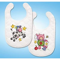 Design Works™ Nursery Rhymes Bibs Stamped Cross Stitch Kit