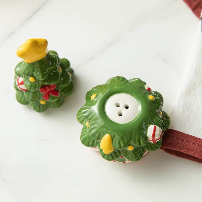 Glitzhome® Dolomite Christmas Tree Cookie Jar Set