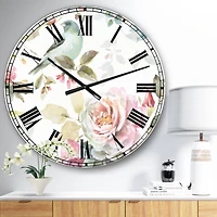 Designart Beautiful Bird Romance II Wall Clock