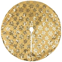 20" Gold Sequin Snowflake Mini Tree Skirt