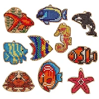 Wonderland Crafts Ocean Life Embroidery Wood Blanks Set